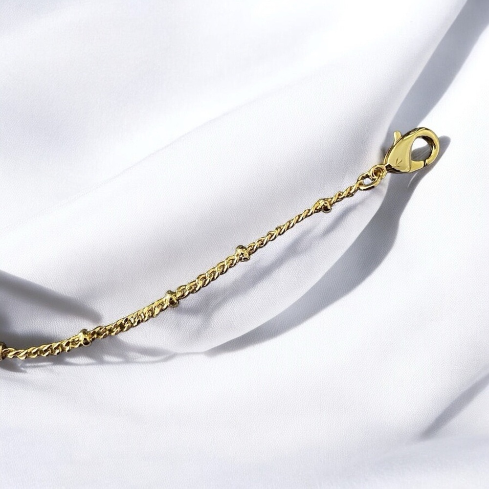 Satellite 14K Gold Plated 7 inch Women’s Bracelet - Picture 2 of 3